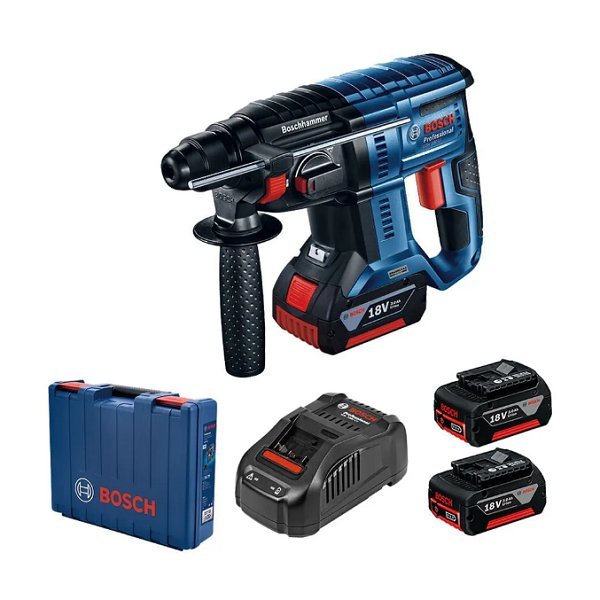 martillo perforador profesional con  2 baterias y cargador bosch 06119271h0