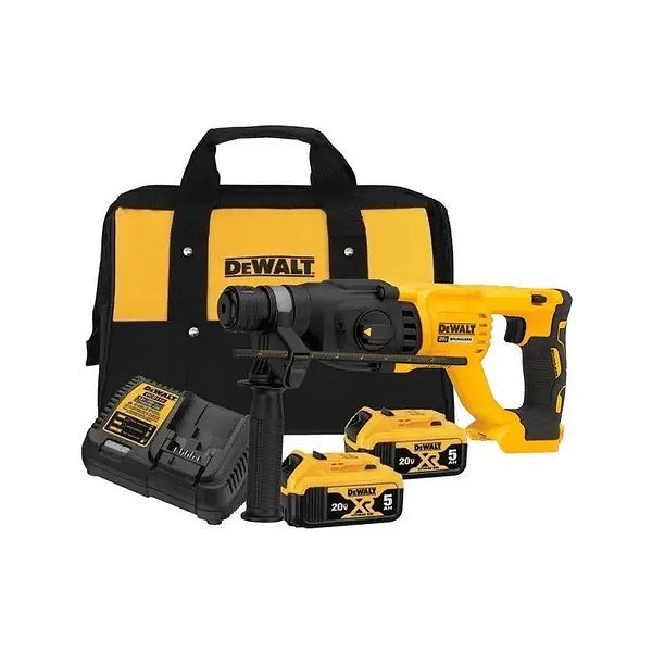 combo martillo sds + 2 bat + cargador dewalt dch133h2ar