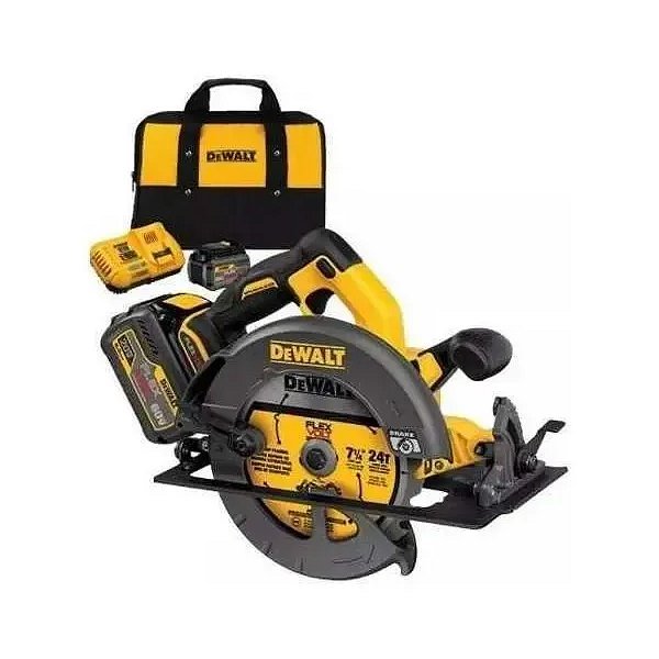 combo sierra circular + 2 baterias + cargador dewalt dcs578t2ar