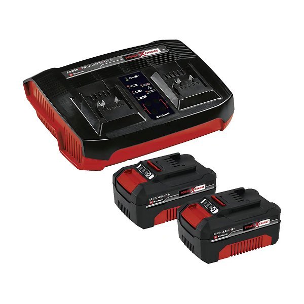 kit de cargador y 2 baterias einhell 4512112