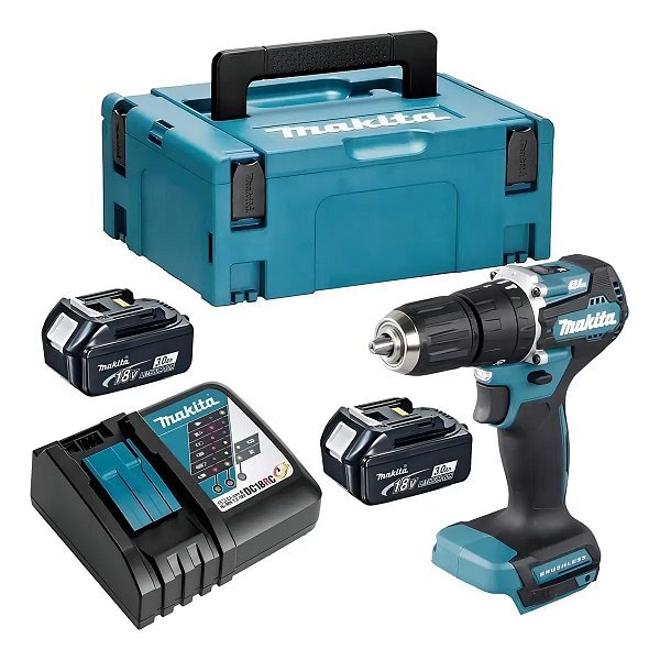 taladro a bateria dhp487 18 v + 2 baterias y 1 cargador makita dhp487rfj